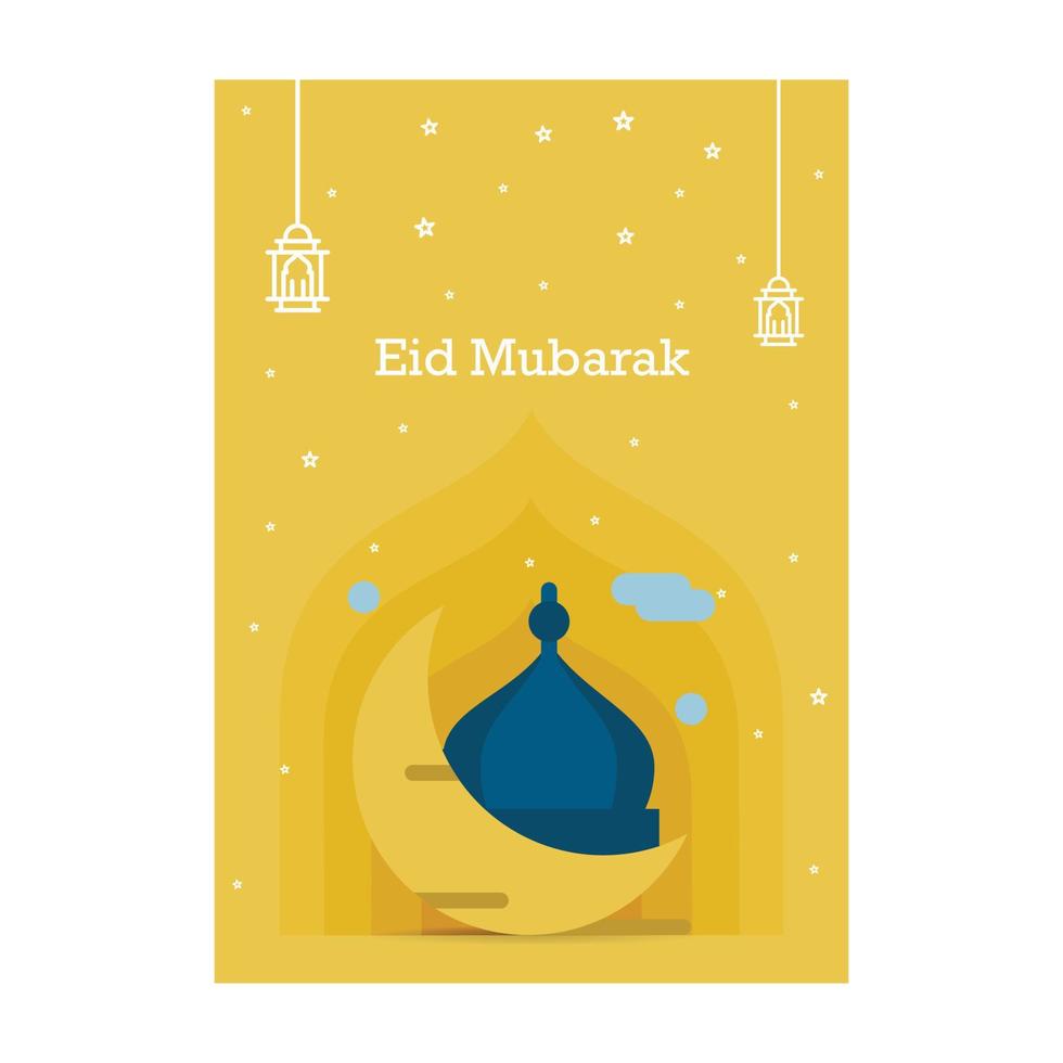 plantilla de saludo ramadan kareem caligrafía árabe y linterna tradicional para fondo de saludo islámico vector