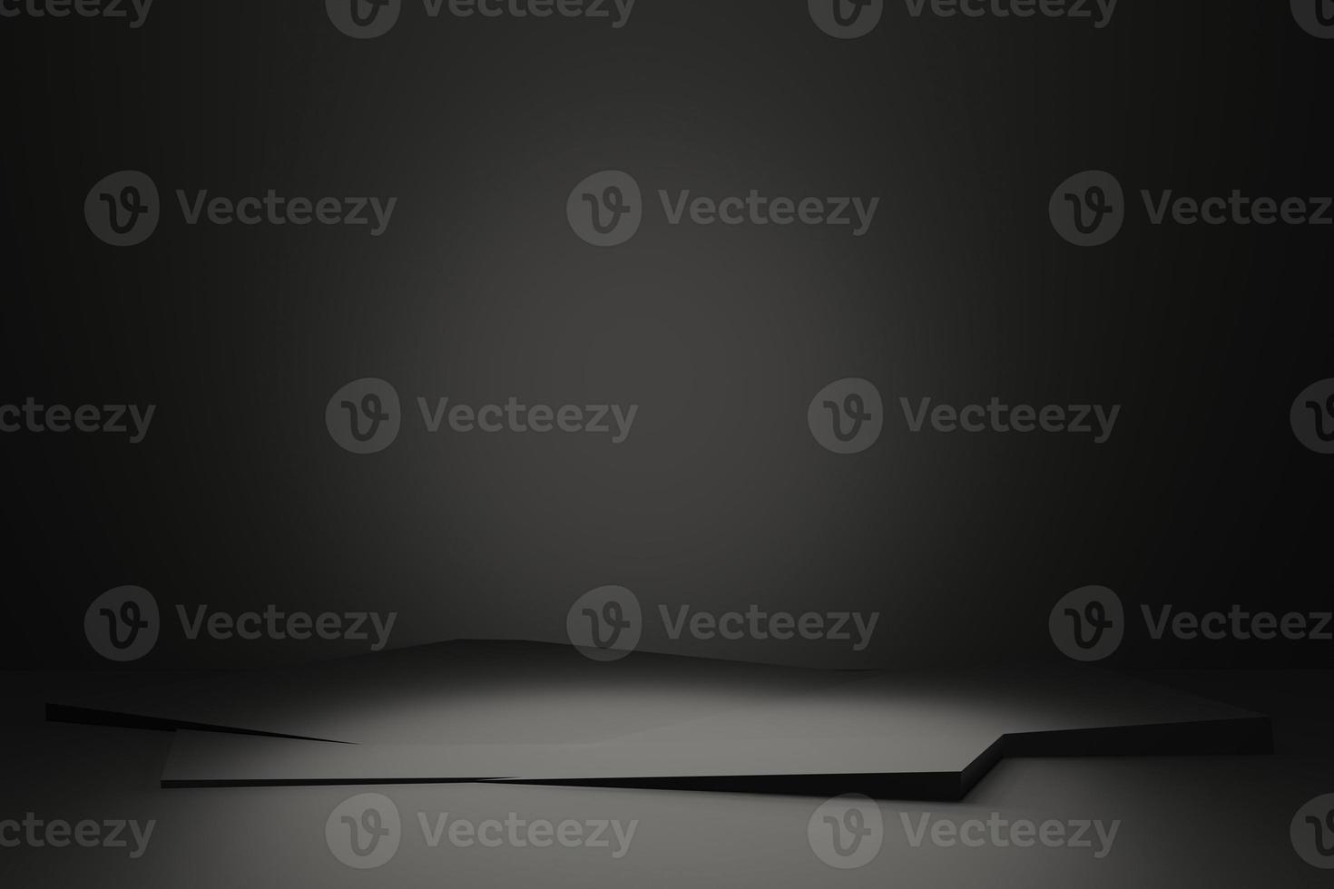 dark stage platform podium in the style of minimalism for advertising products 3d render photo