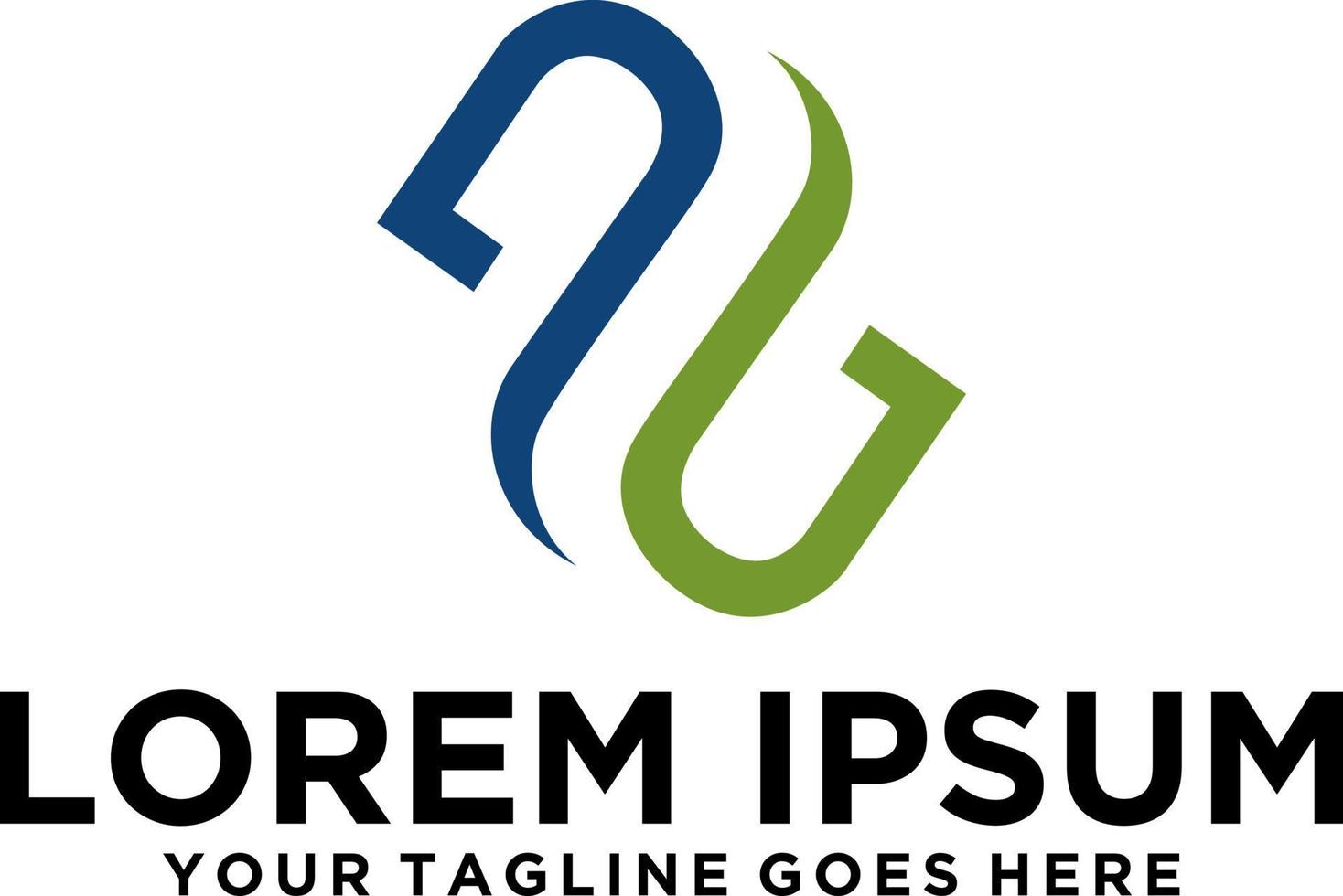 Initial S and G modern logo vector