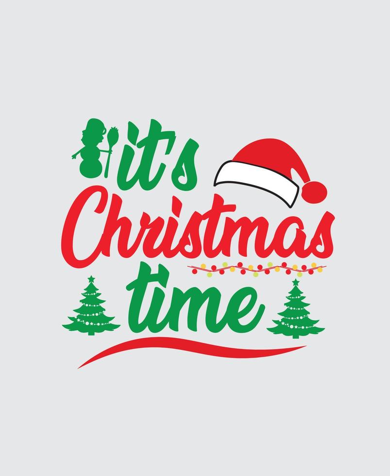 Typography Christmas t shirt template design. vector