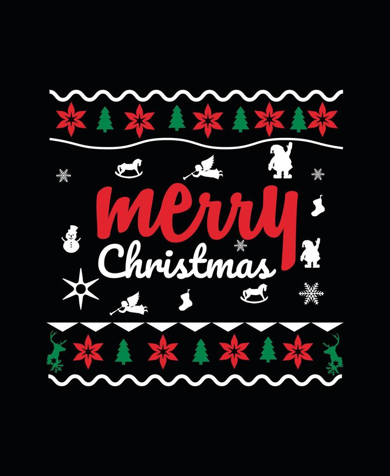 Merry Christmas t shirt template design. vector