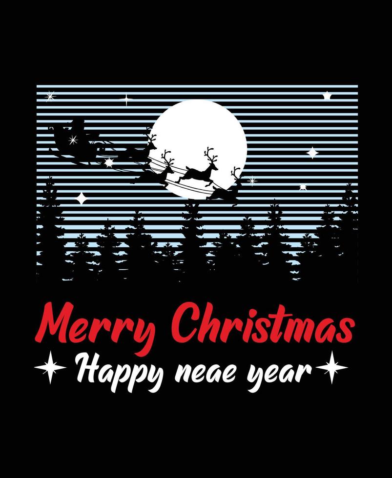 diseño de plantilla de camiseta de feliz navidad. vector