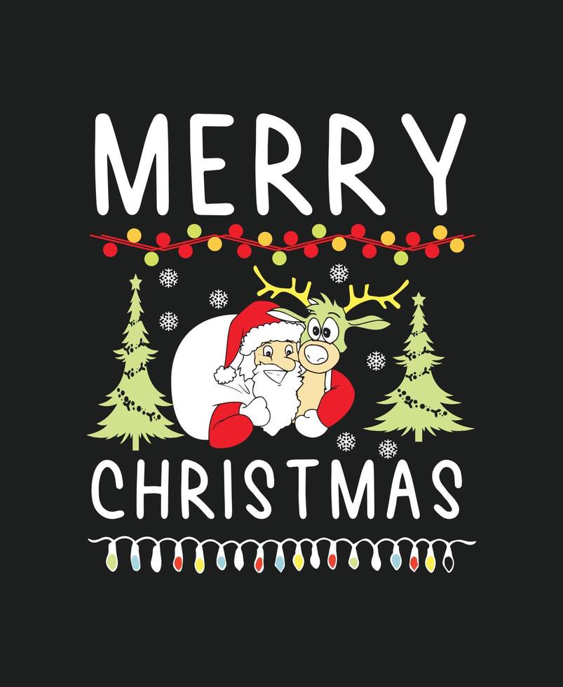 Merry Christmas t shirt template design. vector