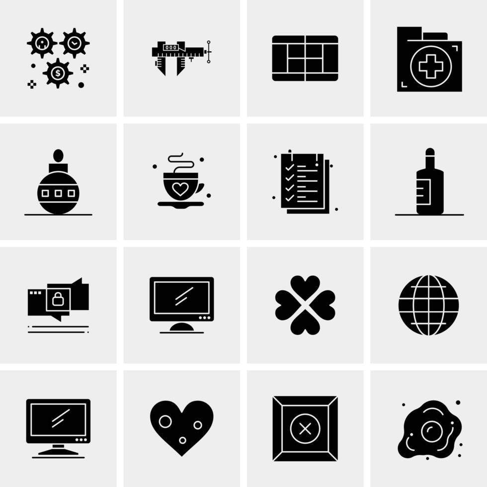 16 Business Universal Icons Vector Creative Icon Illustration to use in web and Mobile Related project