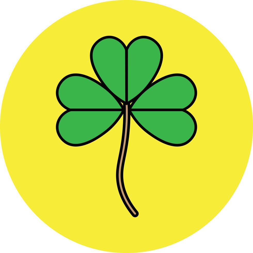 Clover Filled Icon vector