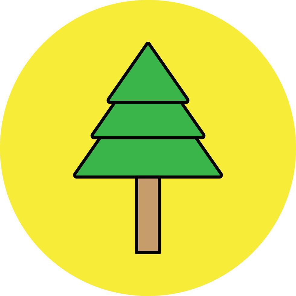 Pine Tree Filled Icon vector