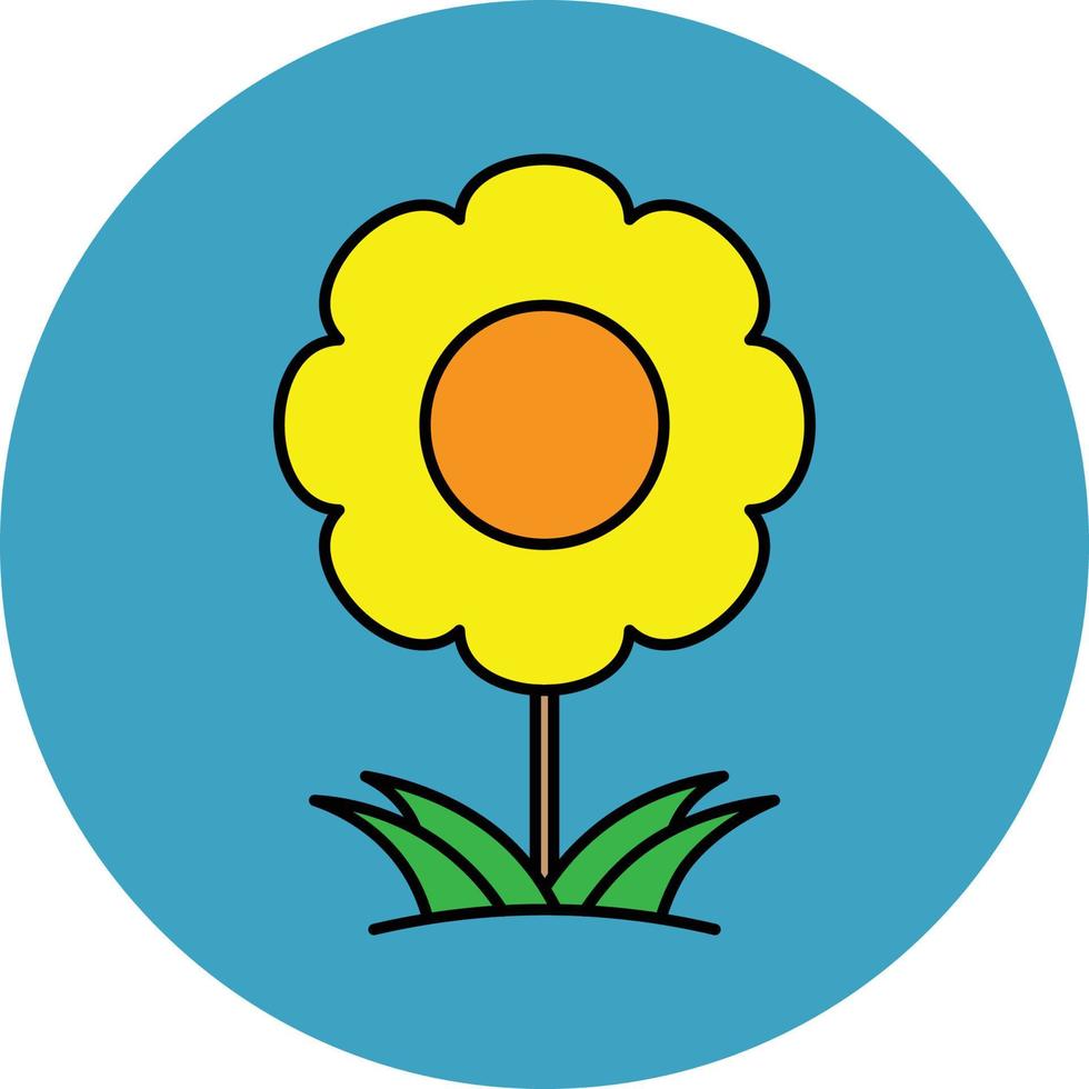 icono lleno de girasol vector