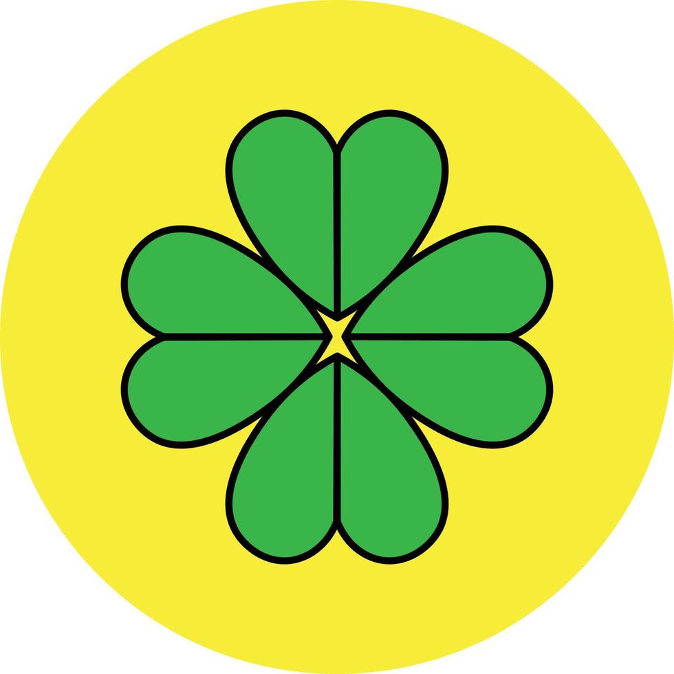 Clover Filled Icon vector