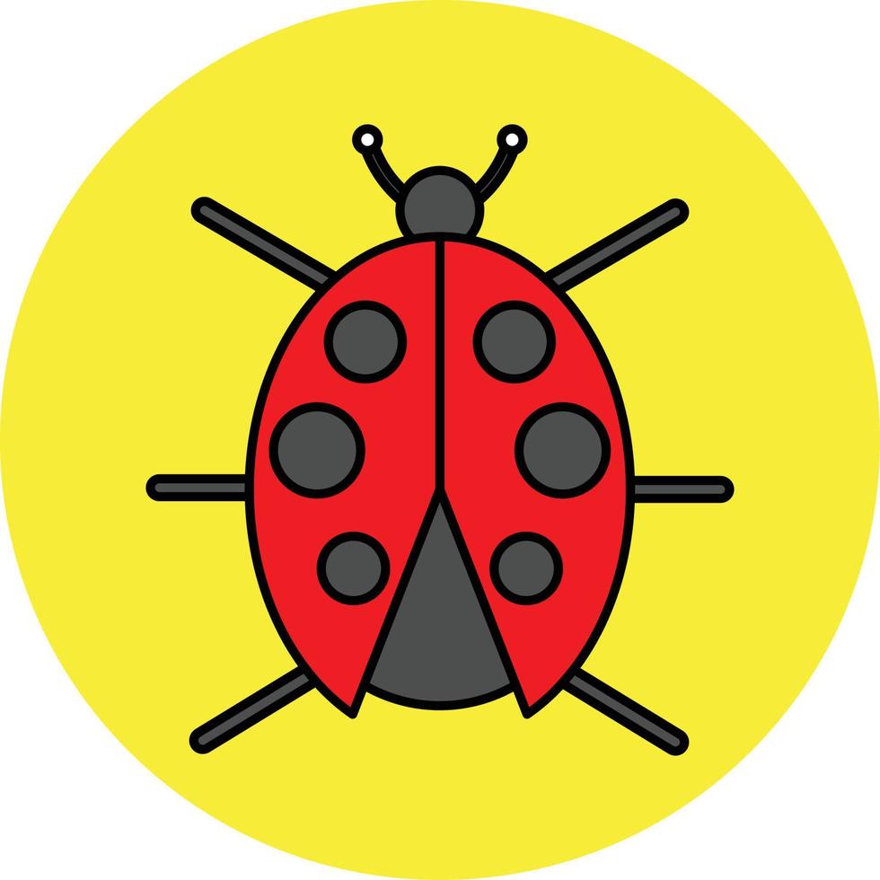 Ladybug Filled Icon vector