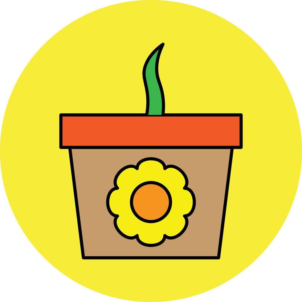 Plant Shoots Filled Icon vector