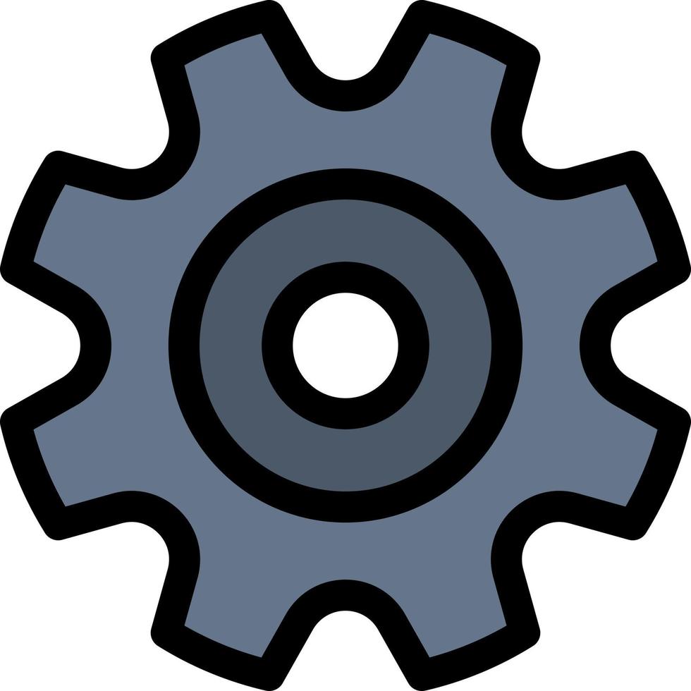 cogs rueda de ajuste color plano icono vector icono banner plantilla