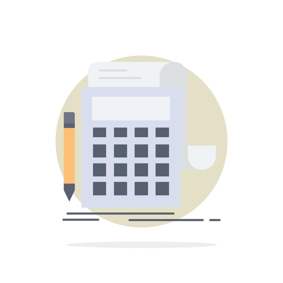 Accounting audit banking calculation calculator Flat Color Icon Vector