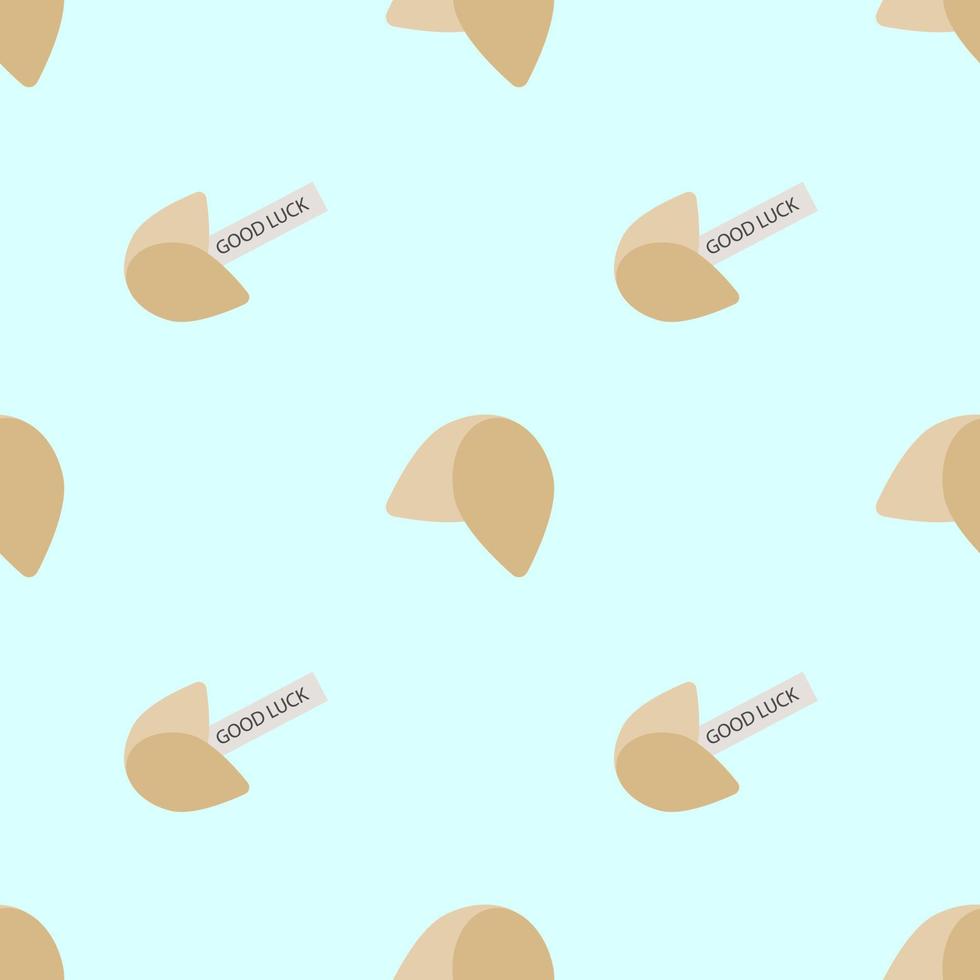 Fortune cookie, seamless pattern, vector. vector