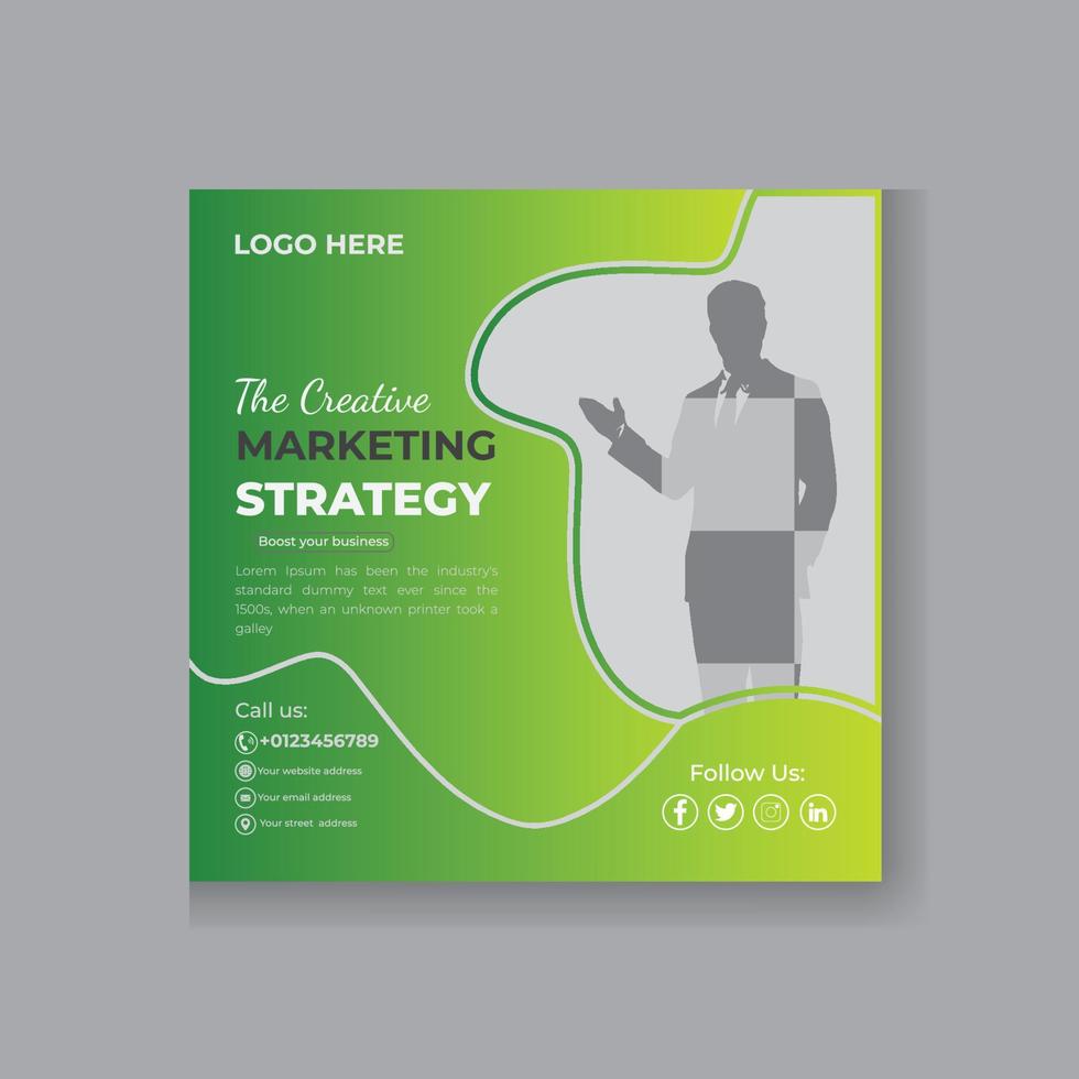 Corporate Business Social Media Post Template vector