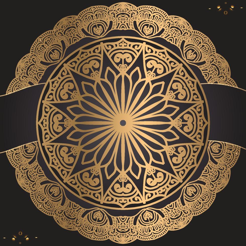 plantilla de fondo de diseño de mandala ornamental de lujo moderno vector