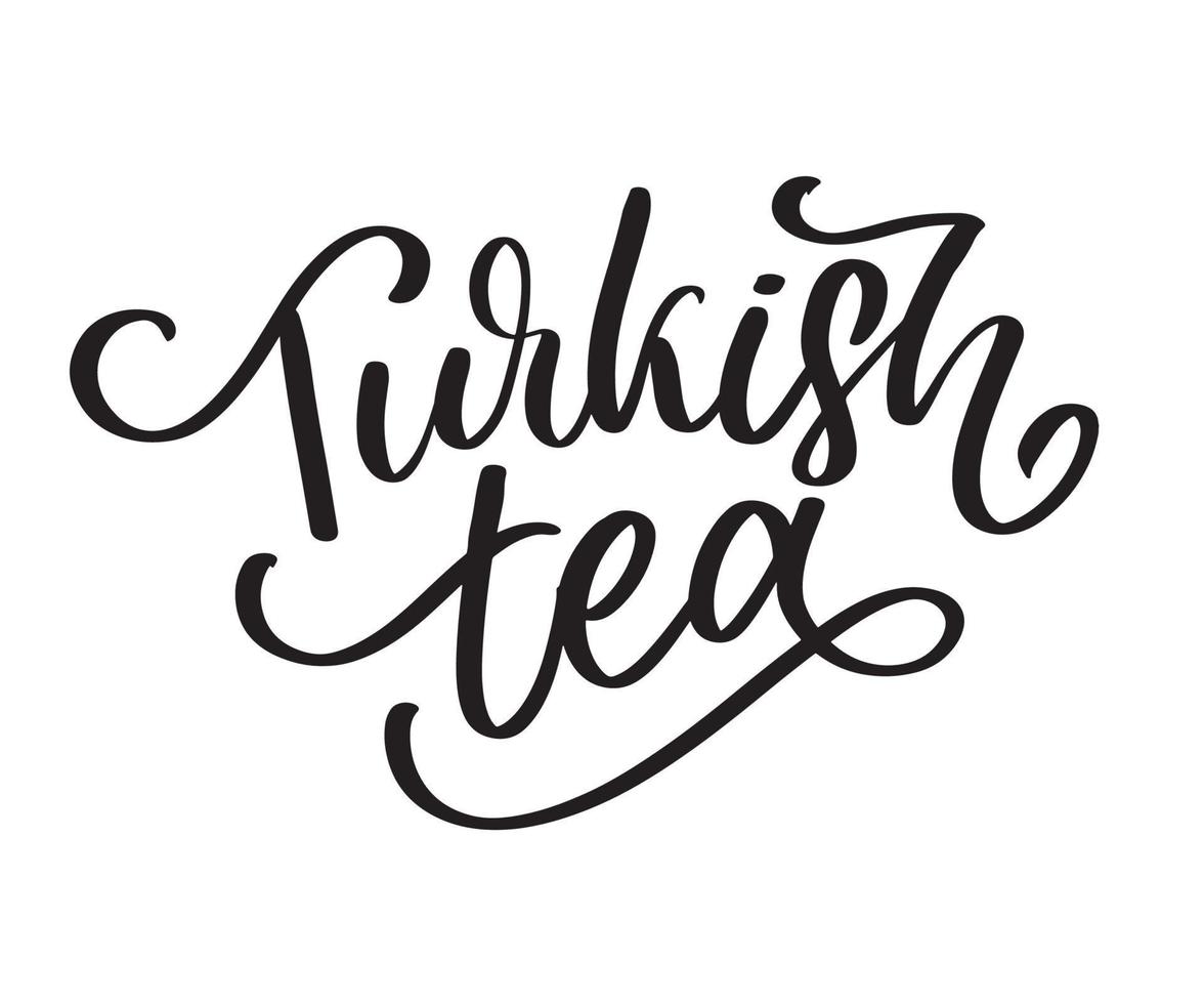 tradiciones turcas de la ceremonia del té. la hora del té. elementos decorativos para su diseño. ilustración vectorial con copa oriental sobre fondo blanco. vector