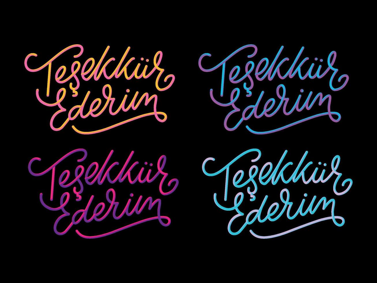 texto en turco gracias. letras. ilustración de tinta caligrafía de pincel moderno aislada sobre fondo blanco. diseño de camiseta. vector
