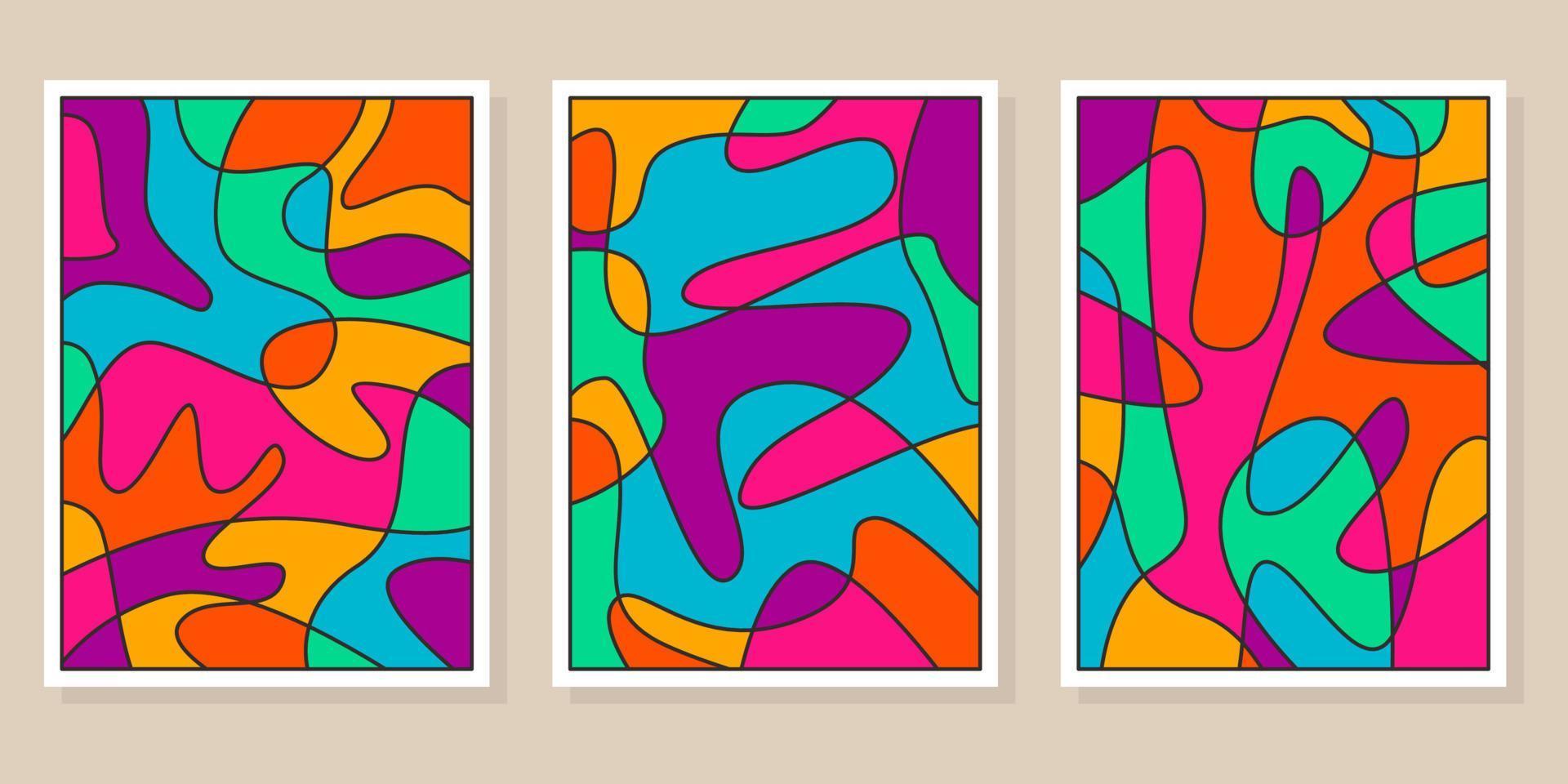 Abstract Bauhaus geometric pattern background vector circle