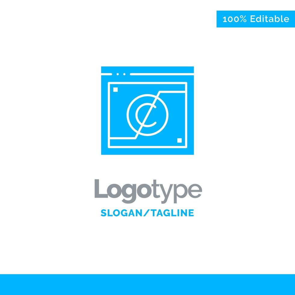Business Copyright Digital Domain Law Blue Solid Logo Template Place for Tagline vector