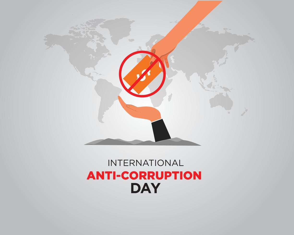 International Anti-Corruption Day, 9 December. poster And Social Media post anti corruption. Vector illustration.