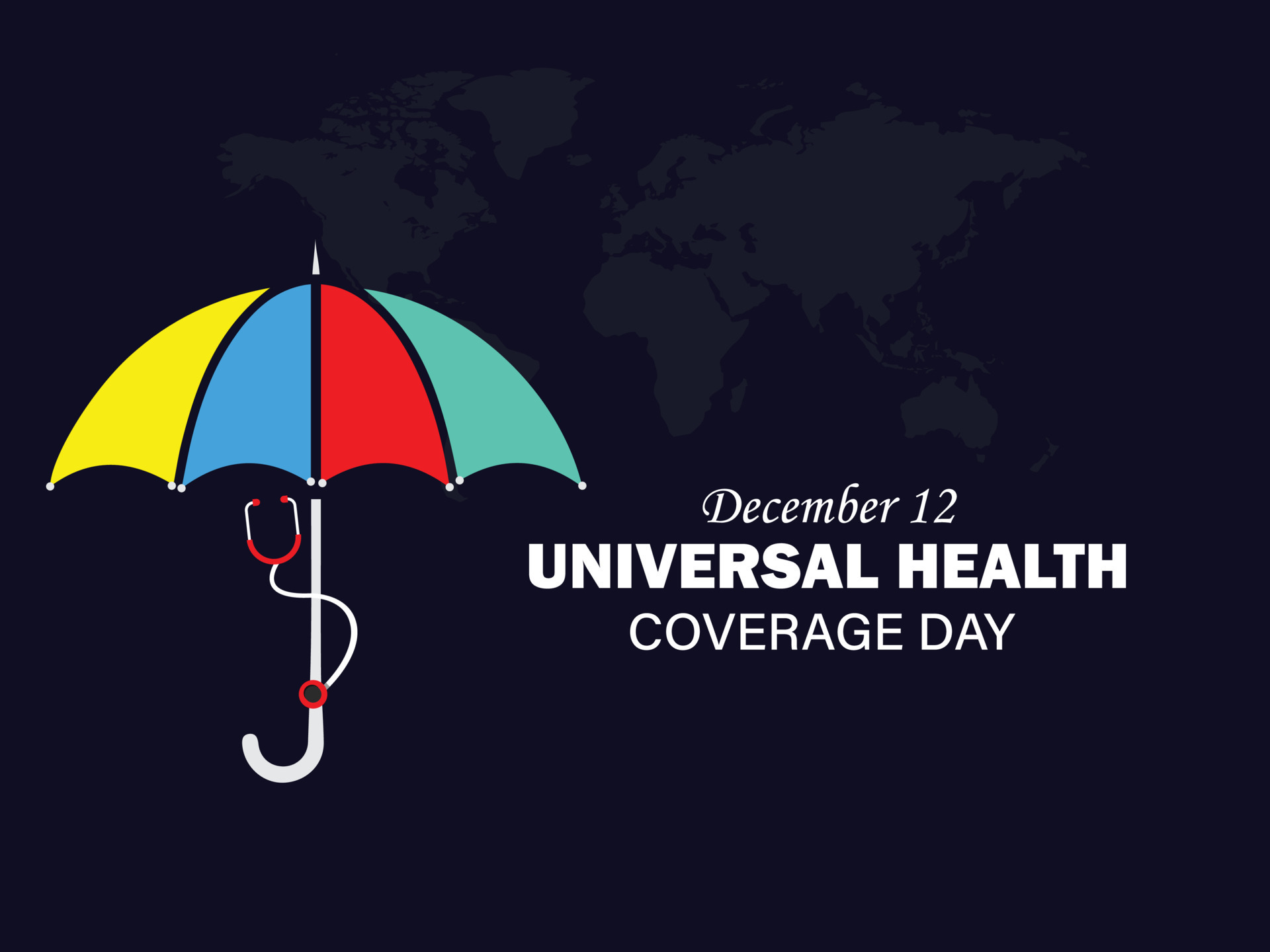 International Universal Health Coverage Day. December 12. Template for