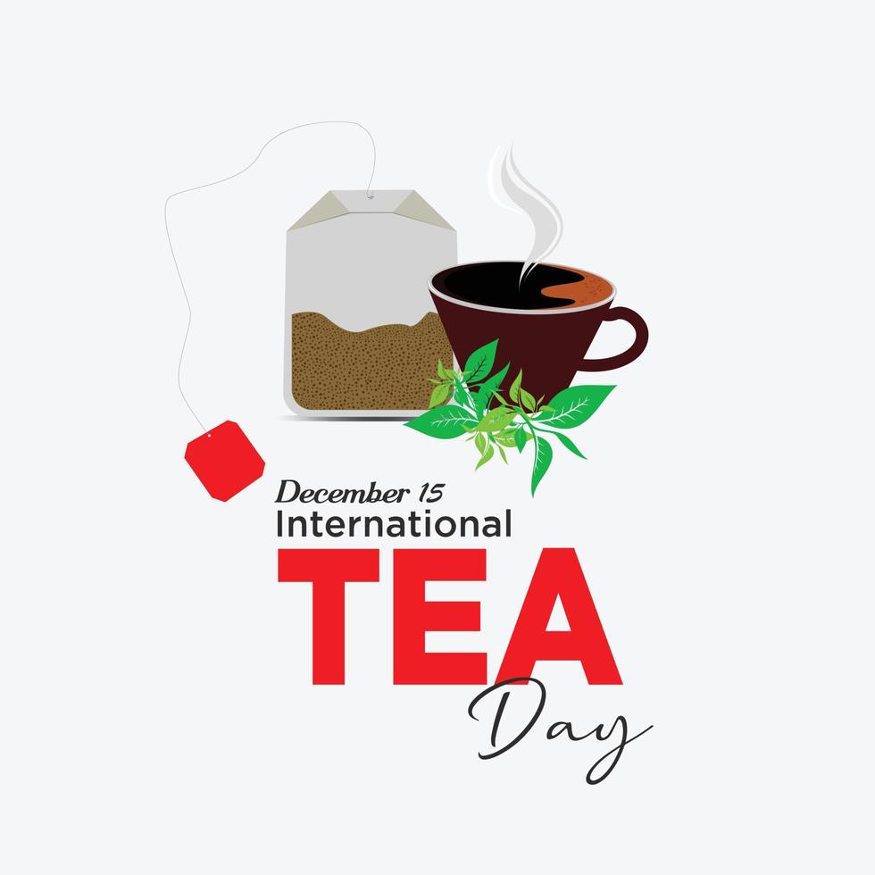 concepto del día internacional del té. día del té en el reino unido, 21 de abril. día importante. ilustración vectorial vector