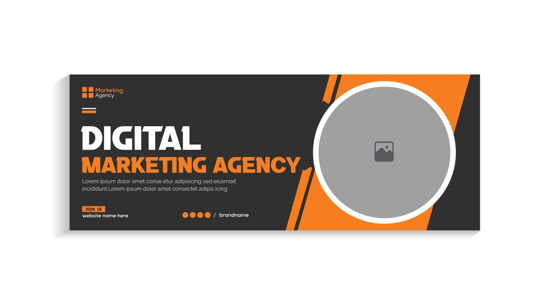 Digital marketing social media cover page template 14846770 vector art