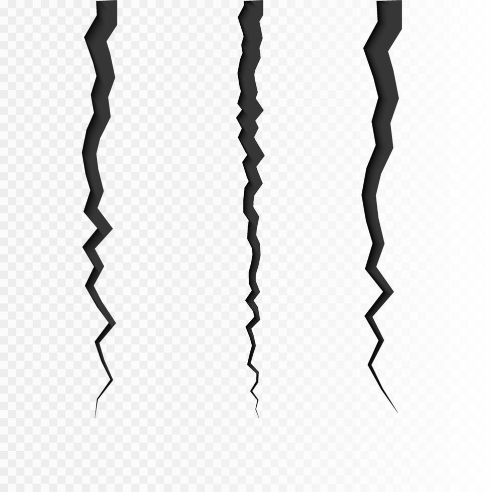 Set of vector cracks isolated