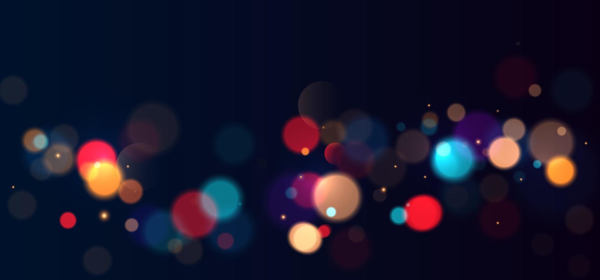 fondo de luces de colores bokeh. formas de círculos borrosos. vector