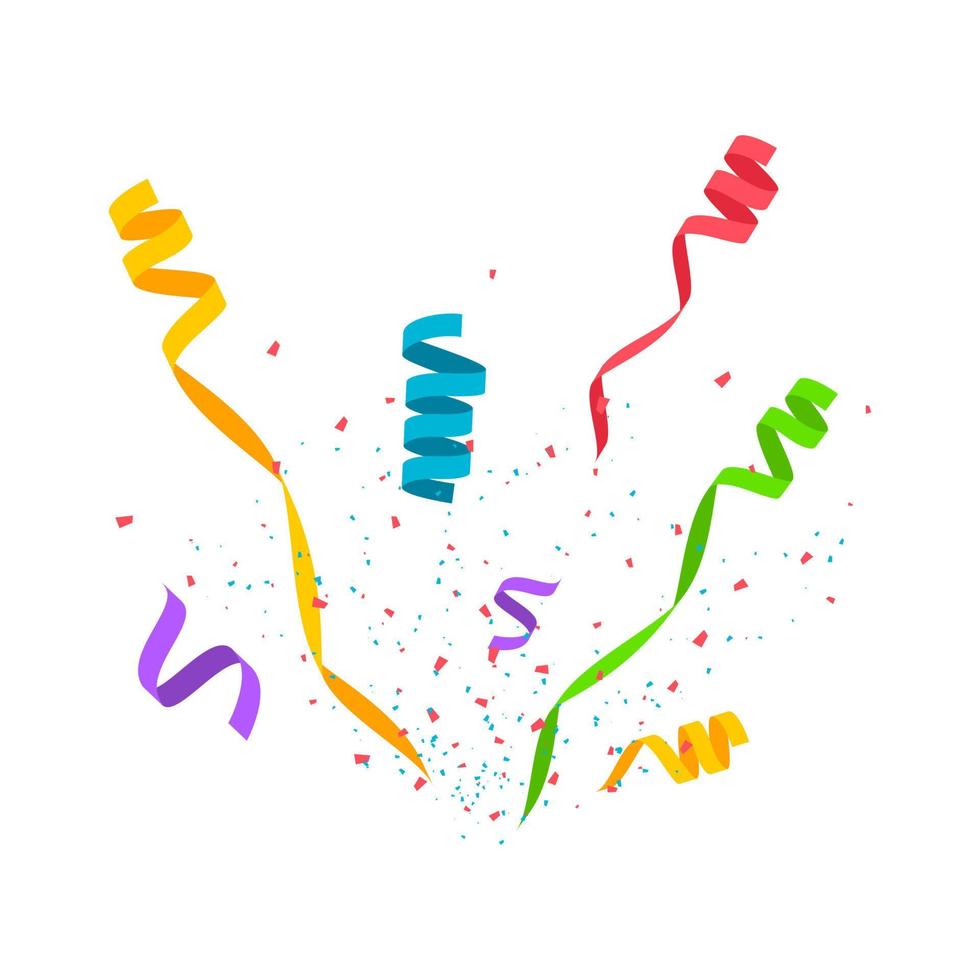 Colorful confetti isolated. Festive vector background