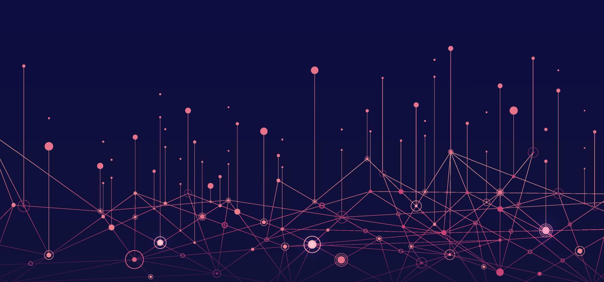 Network background. Connections with dots and lines. Vector illustration