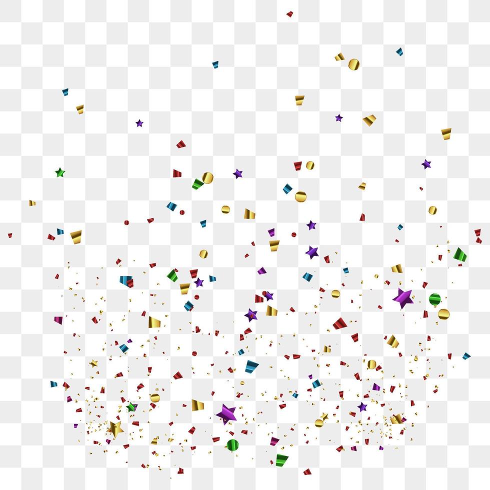 Colorful bright confetti background. Confetti burst. Festive vector illustration