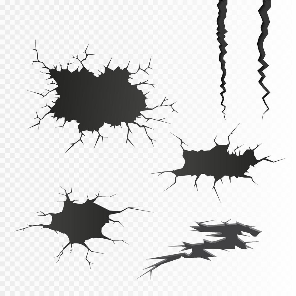 Set of vector cracks isolated