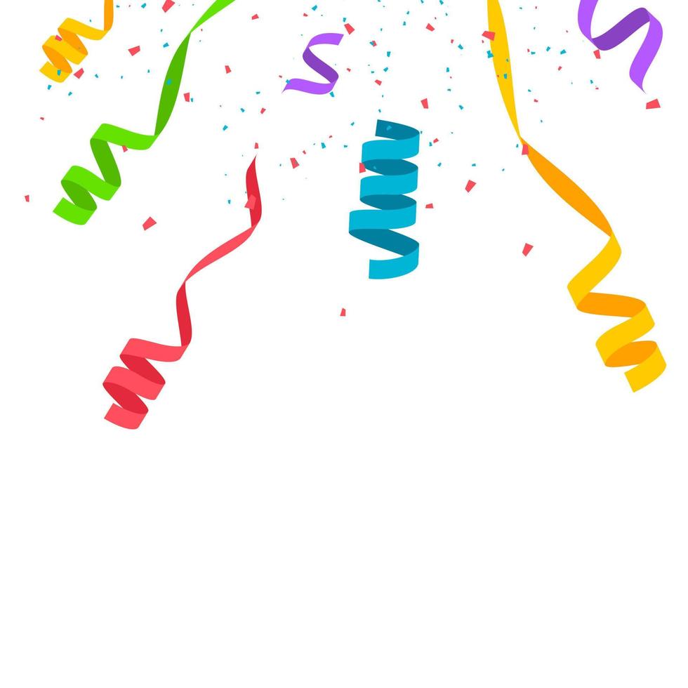 fondo de confeti brillante colorido. estallido de confeti. ilustración vectorial festiva vector