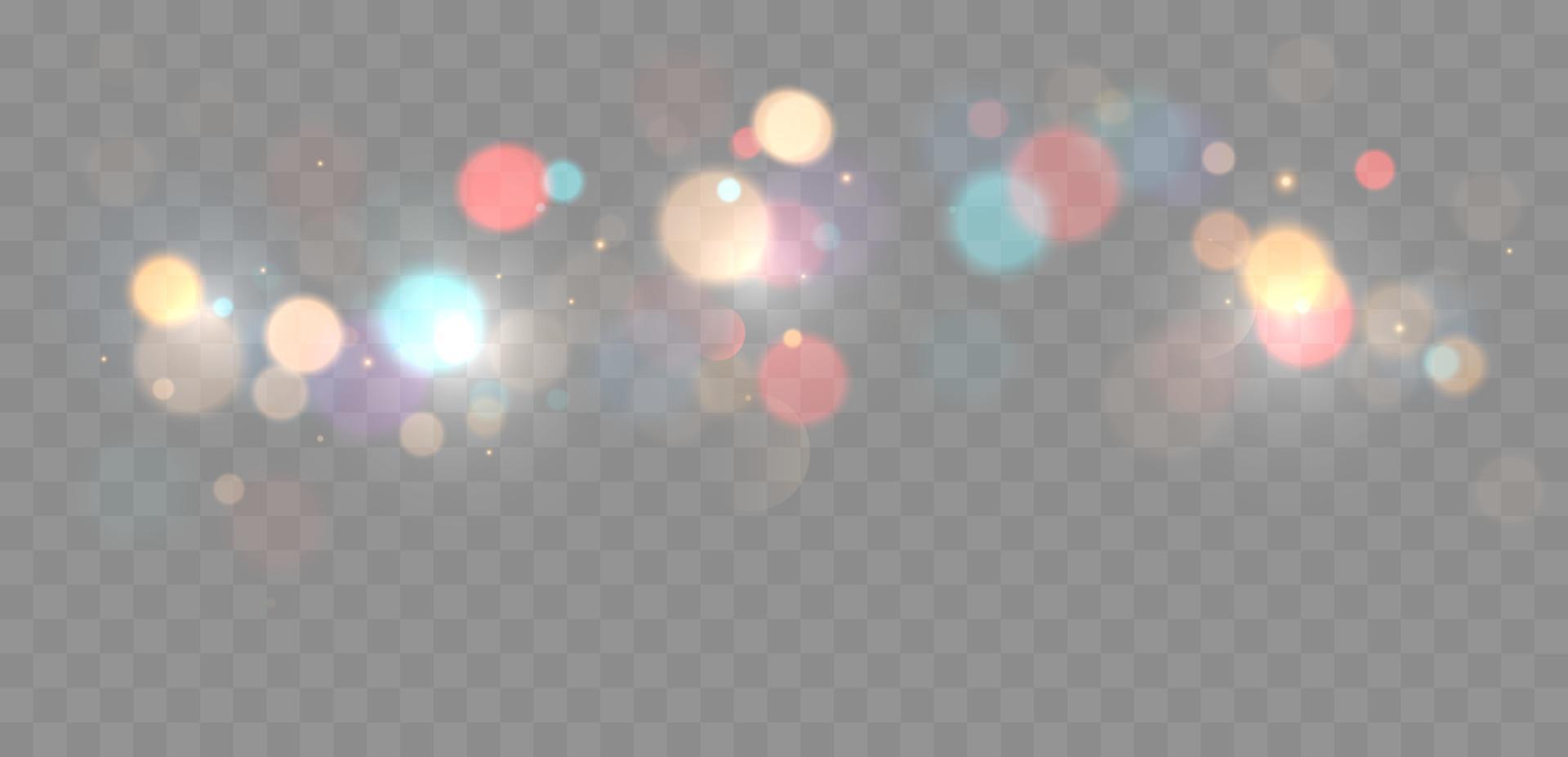 fondo de luces de colores bokeh. formas de círculos borrosos. vector