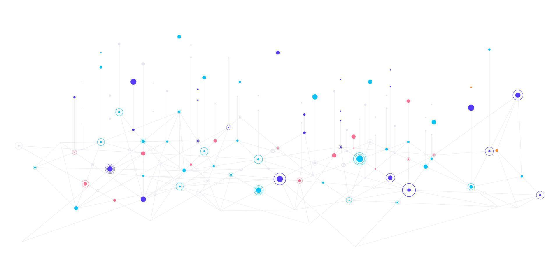 Network background. Connections with dots and lines. Vector illustration