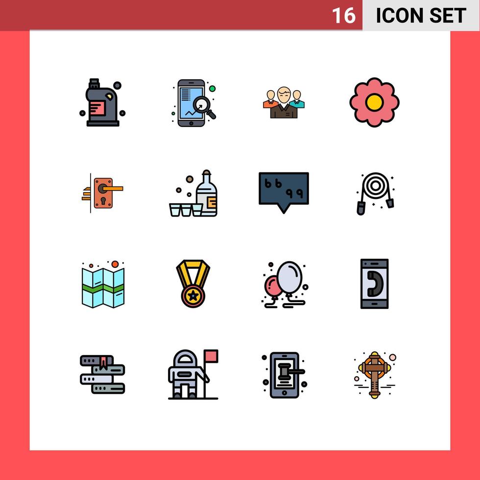 16 iconos creativos signos y símbolos modernos de pot person seo liderazgo ejecutivo elementos de diseño de vectores creativos editables
