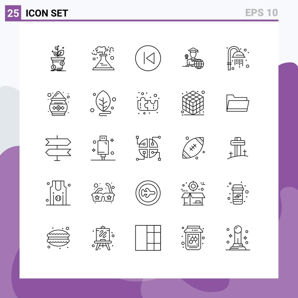 25 Creative Icons Modern Signs and Symbols of scholar avatar smoke graduation arrows left Editable Vector Design Elements