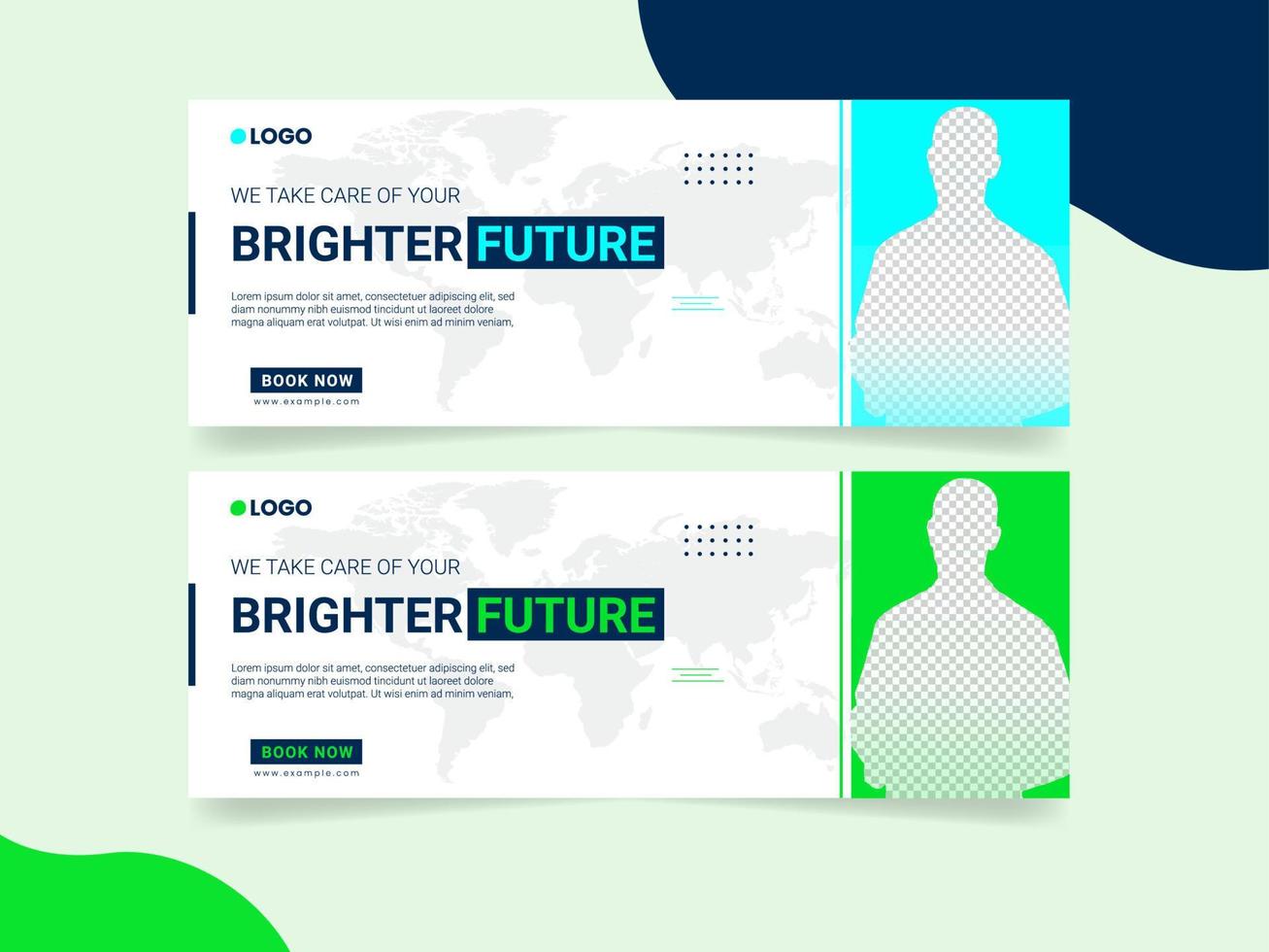 Medical healthcare cover and web banner template design vector