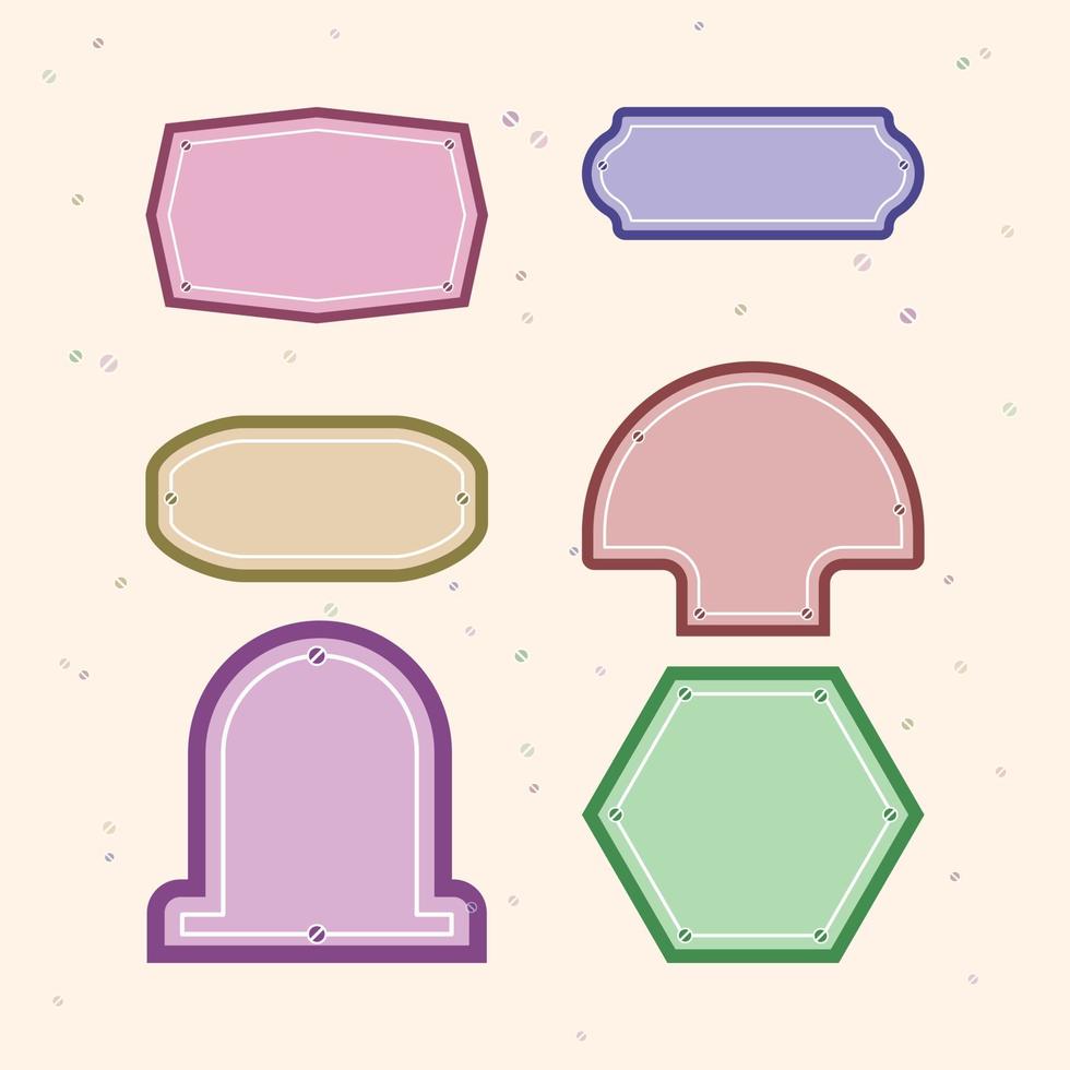 Set of vintage geometric bubbles shape vector