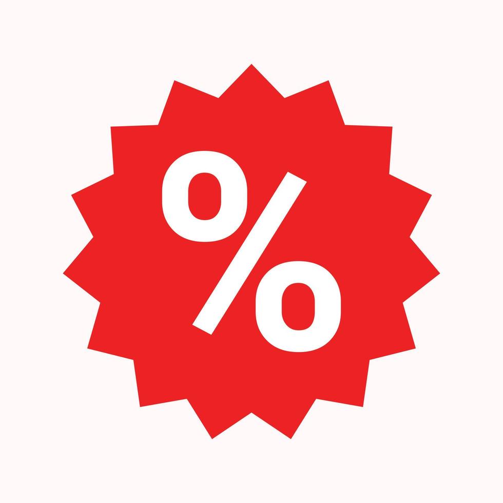 E-commerce percentage offer sign flat icon design vector