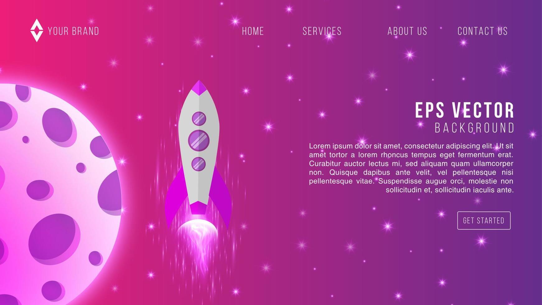 Space Purple Gradient Web Design Abstract Background EPS 10 Vector For Website, Landing Page, Home Page, Web Page