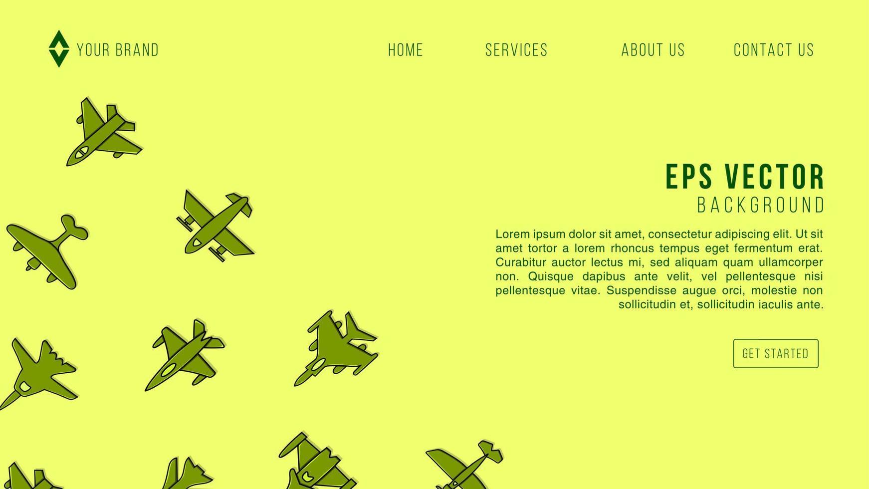 Military Jet Web Design Abstract Background EPS 10 Vector For Website, Landing Page, Home Page, Web Page.