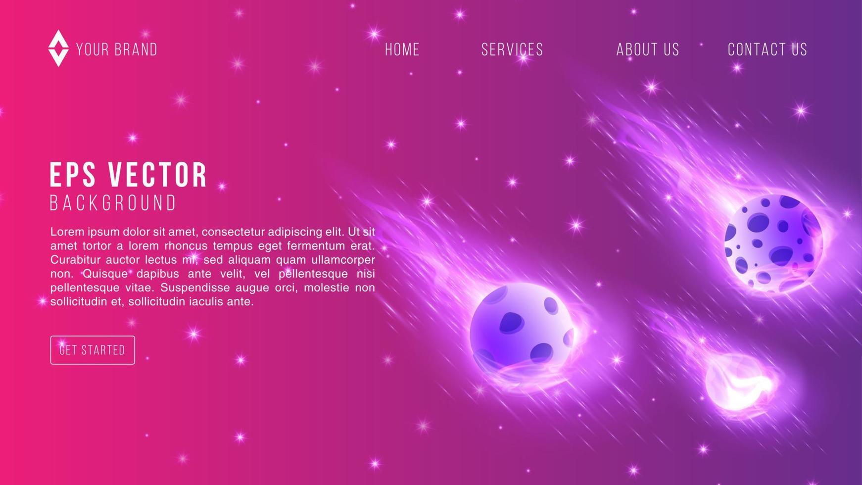 Space Purple Gradient Web Design Abstract Background EPS 10 Vector For Website, Landing Page, Home Page, Web Page