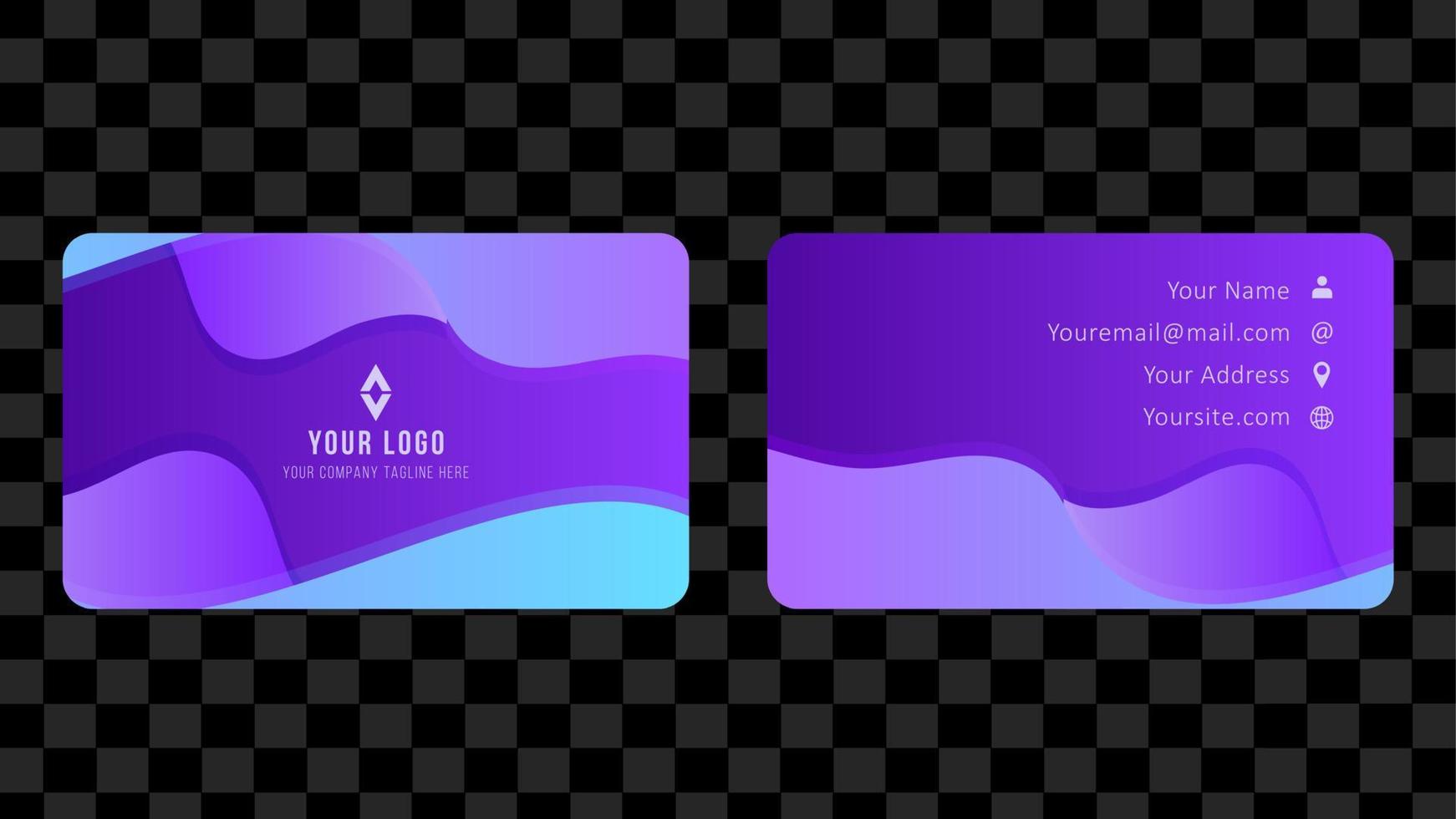 Name Card and Business Card Template Design Abstract Background EPS 10 Vector