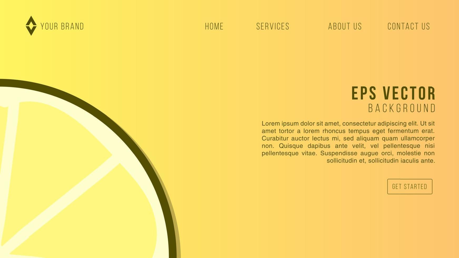 limón naranja diseño web fondo abstracto limonada eps 10 vector para sitio web, página de inicio, página de inicio, página web, plantilla web