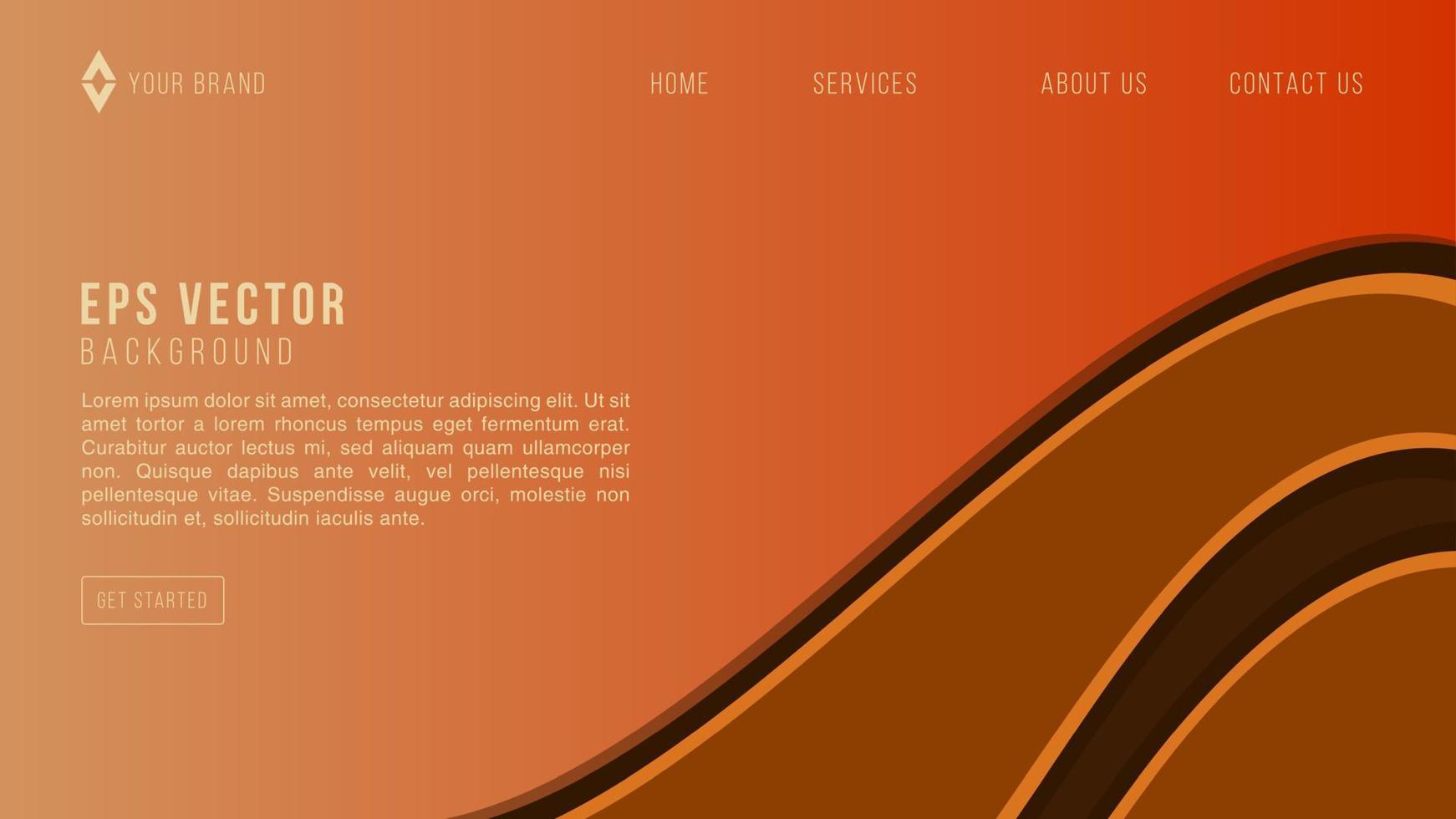 Coffee Theme Web Design Abstract Background EPS 10 Vector For Website, Landing Page, Home Page, Web Page