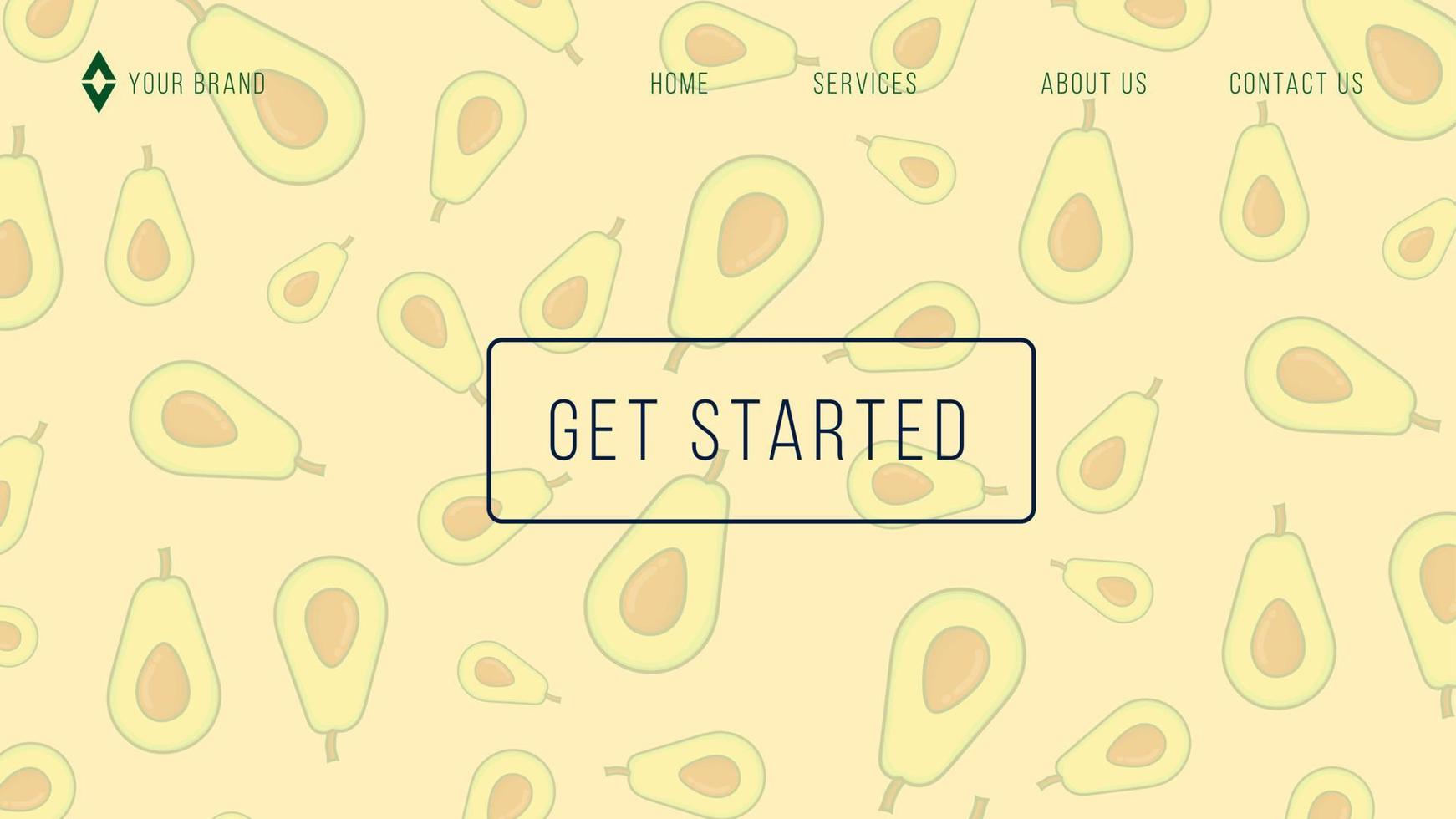 Avocado Web Design Background Lemonade EPS 10 Vector For Website, Landing Page, Home Page, Web Page, Web Template