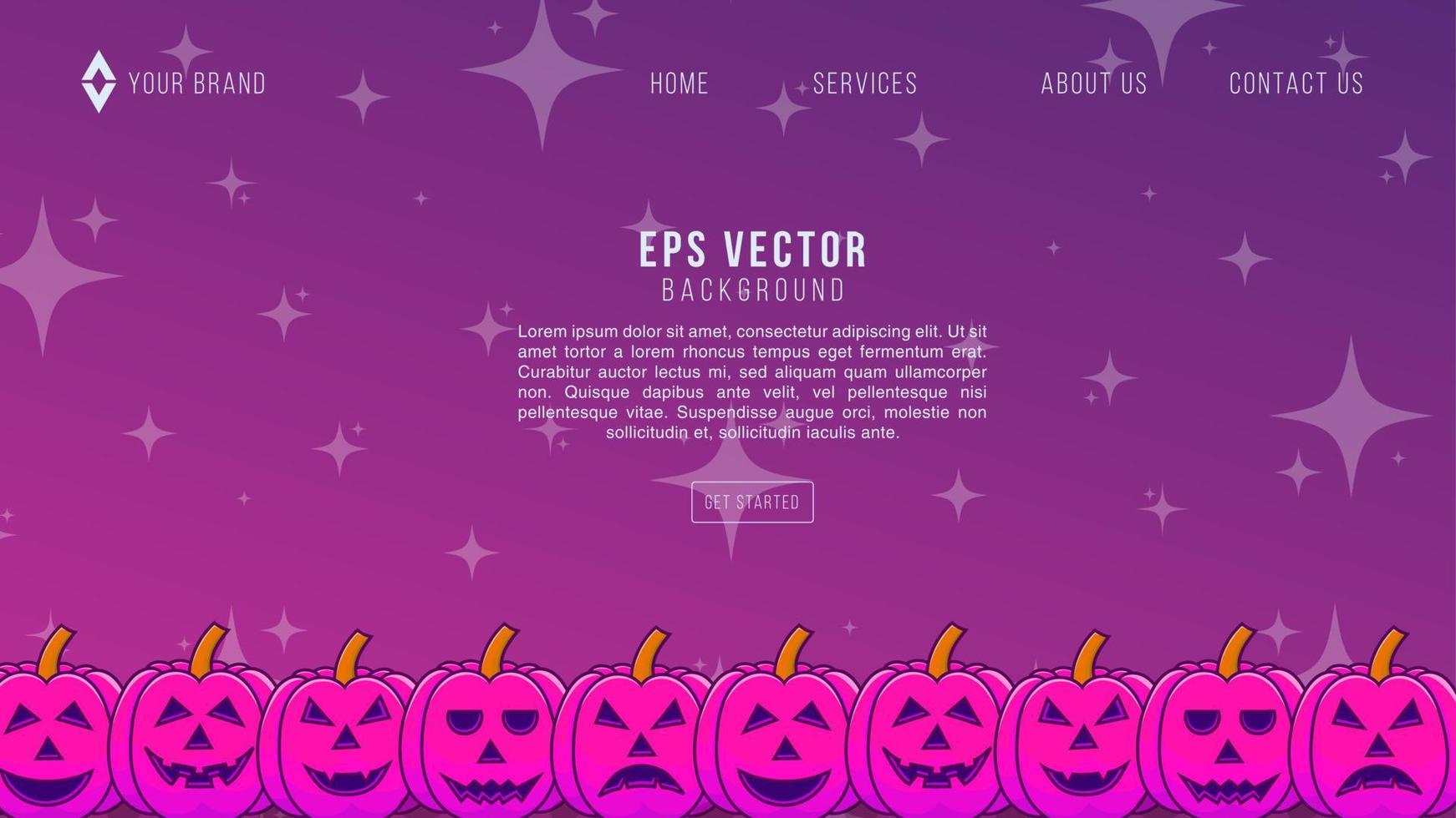 Scary Night Web Design Abstract Background Lemonade EPS 10 Vector For Website, Landing Page, Home Page, Web Page, Web Template