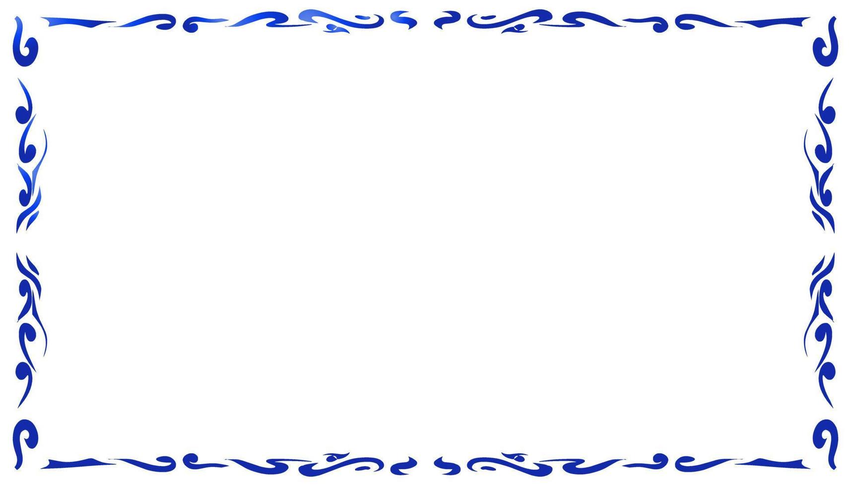 Aesthetic abstract blue border background design suitable for invitation design, greeting cards and others vector